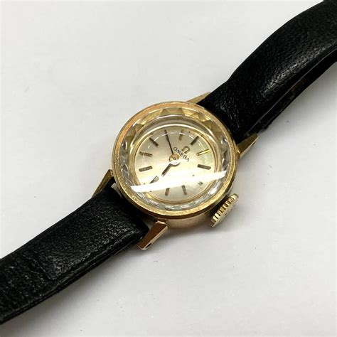 ladies gold omega watch|omega 14k gold watch women's.